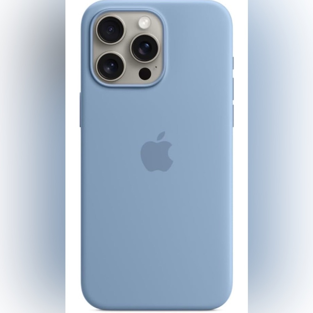 Apple iPhone 15 Pro Max Silicone Case with MagSafe - Winter Blue